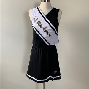 Saints black and gold NFL cheerleading outfit